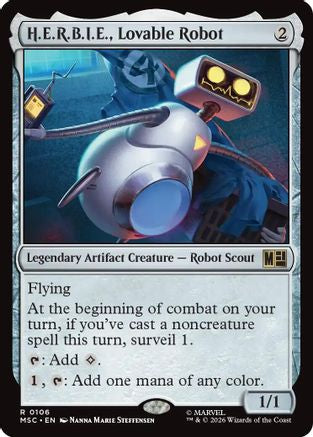 H.E.R.B.I.E., Lovable Robot (Surge Foil) (MSC-106) - Commander: Marvel Super Heroes Foil