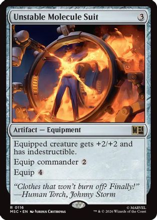 Unstable Molecule Suit (Surge Foil) (MSC-116) - Commander: Marvel Super Heroes Foil