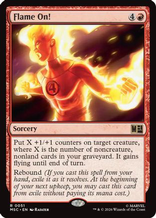 Flame On! (Surge Foil) (MSC-051) - Commander: Marvel Super Heroes Foil