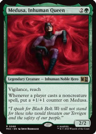 Medusa, Inhuman Queen (Surge Foil) (MSC-068) - Commander: Marvel Super Heroes Foil