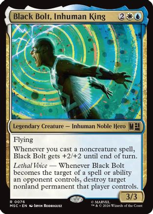 Black Bolt, Inhuman King (MSC-076) - Commander: Marvel Super Heroes