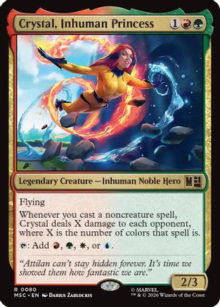 Crystal, Inhuman Princess (Surge Foil) (MSC-080) - Commander: Marvel Super Heroes Foil