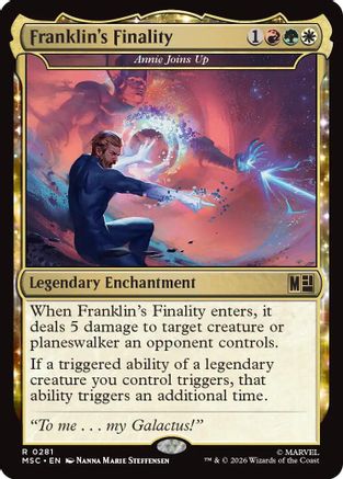 Franklin's Finality - Annie Joins Up (Surge Foil) (MSC-281) - Commander: Marvel Super Heroes Foil