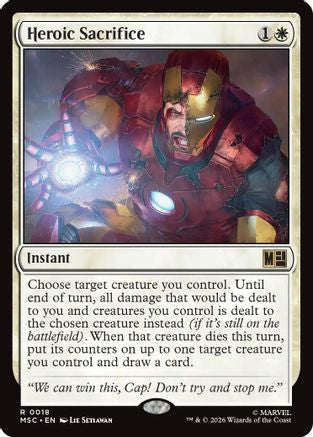 Heroic Sacrifice (Surge Foil) (MSC-018) - Commander: Marvel Super Heroes Foil