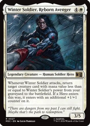 Winter Soldier, Reborn Avenger (Surge Foil) (MSC-027) - Commander: Marvel Super Heroes Foil