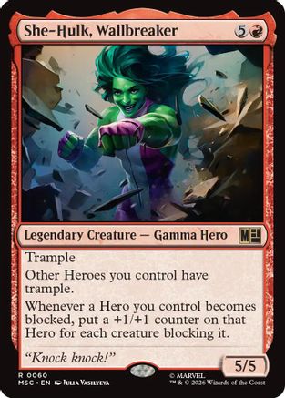 She-Hulk, Wallbreaker (Surge Foil) (MSC-060) - Commander: Marvel Super Heroes Foil