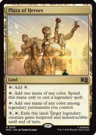 Plaza of Heroes (Surge Foil) (MSC-255) - Commander: Marvel Super Heroes Foil