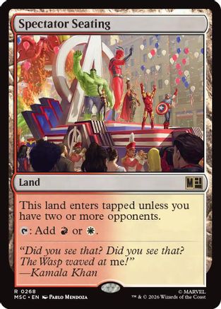 Spectator Seating (Surge Foil) (MSC-268) - Commander: Marvel Super Heroes Foil