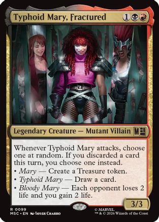 Typhoid Mary, Fractured (Surge Foil) (MSC-099) - Commander: Marvel Super Heroes Foil