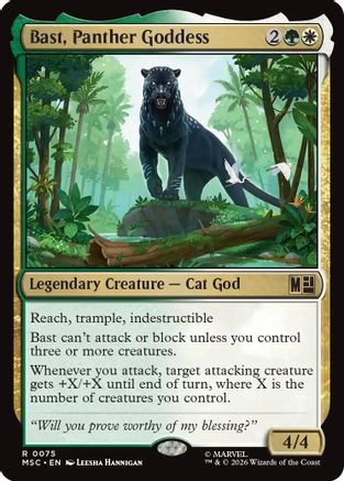 Bast, Panther Goddess (Surge Foil) (MSC-075) - Commander: Marvel Super Heroes Foil