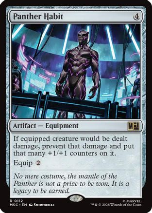 Panther Habit (Surge Foil) (MSC-112) - Commander: Marvel Super Heroes Foil