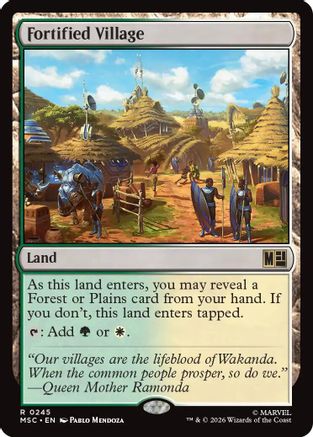 Fortified Village (Surge Foil) (MSC-245) - Commander: Marvel Super Heroes Foil