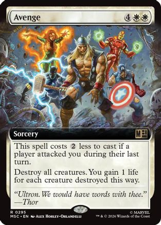 Avenge (Extended Art) (MSC-295) - Commander: Marvel Super Heroes Foil