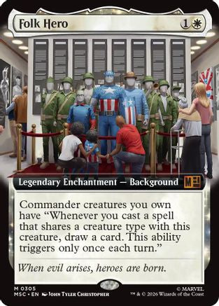 Folk Hero (Extended Art) (MSC-305) - Commander: Marvel Super Heroes Foil