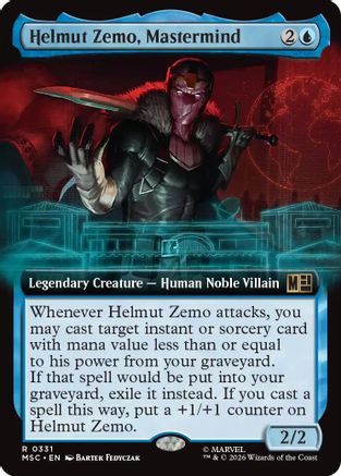 Helmut Zemo, Mastermind (Extended Art) (MSC-331) - Commander: Marvel Super Heroes Foil