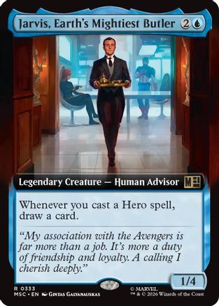 Jarvis, Earth's Mightiest Butler (Extended Art) (MSC-333) - Commander: Marvel Super Heroes