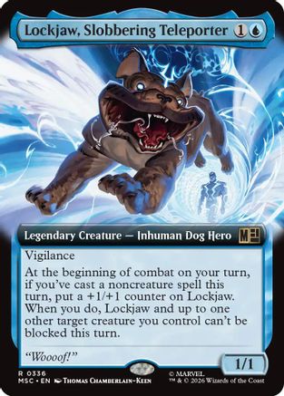 Lockjaw, Slobbering Teleporter (Extended Art) (MSC-336) - Commander: Marvel Super Heroes