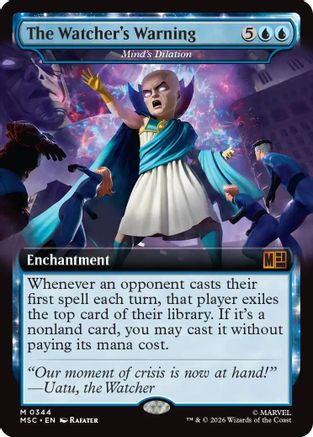 The Watcher's Warning - Mind's Dilation (Extended Art) (MSC-344) - Commander: Marvel Super Heroes Foil