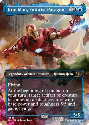 Iron Man, Futurist Paragon (Borderless) (MSC-501) - Commander: Marvel Super Heroes