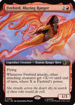 Firebird, Blazing Ranger (Extended Art) (MSC-360) - Commander: Marvel Super Heroes