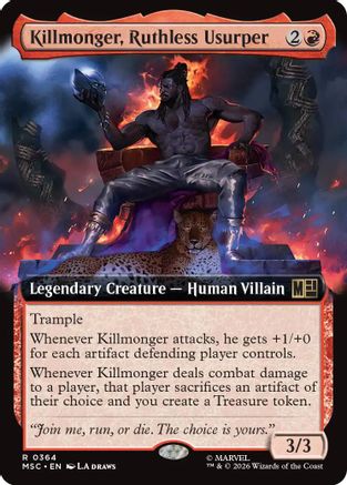 Killmonger, Ruthless Usurper (Extended Art) (MSC-364) - Commander: Marvel Super Heroes