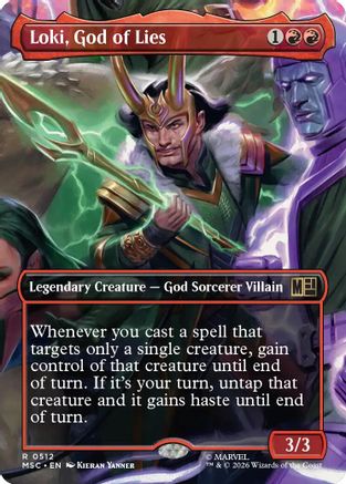 Loki, God of Lies (Borderless) (MSC-512) - Commander: Marvel Super Heroes