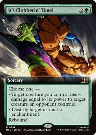 It's Clobberin' Time! (Extended Art) (MSC-381) - Commander: Marvel Super Heroes