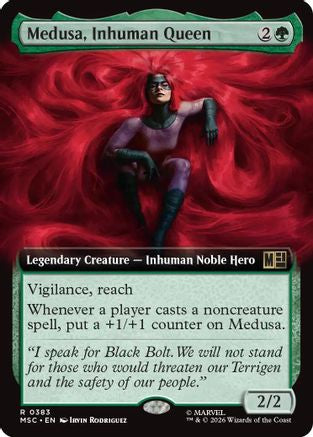 Medusa, Inhuman Queen (Extended Art) (MSC-383) - Commander: Marvel Super Heroes Foil
