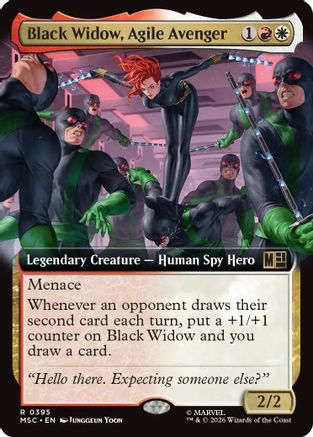 Black Widow, Agile Avenger (Extended Art) (MSC-395) - Commander: Marvel Super Heroes