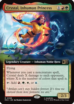 Crystal, Inhuman Princess (Extended Art) (MSC-398) - Commander: Marvel Super Heroes Foil