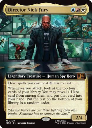 Director Nick Fury (Extended Art) (MSC-399) - Commander: Marvel Super Heroes Foil