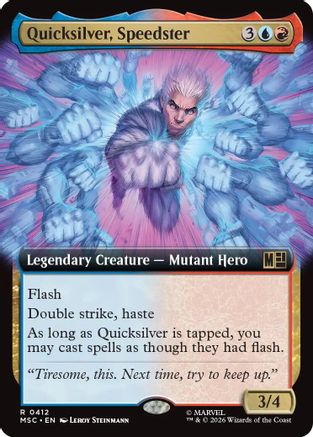 Quicksilver, Speedster (Extended Art) (MSC-412) - Commander: Marvel Super Heroes