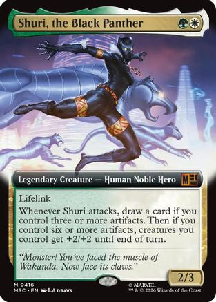Shuri, the Black Panther (Extended Art) (MSC-416) - Commander: Marvel Super Heroes