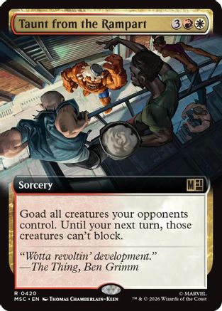 Taunt from the Rampart (Extended Art) (MSC-420) - Commander: Marvel Super Heroes