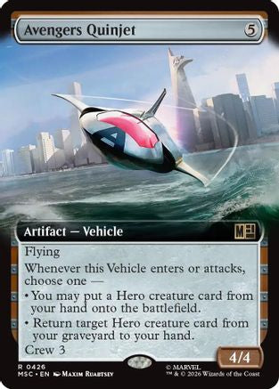 Avengers Quinjet (Extended Art) (MSC-426) - Commander: Marvel Super Heroes Foil
