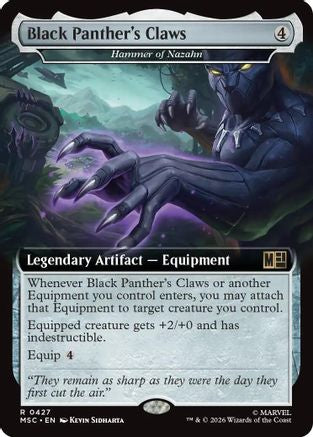 Black Panther's Claws - Hammer of Nazahn (Extended Art) (MSC-427) - Commander: Marvel Super Heroes Foil