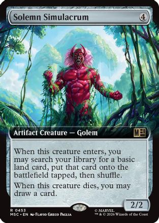 Solemn Simulacrum (Extended Art) (MSC-453) - Commander: Marvel Super Heroes
