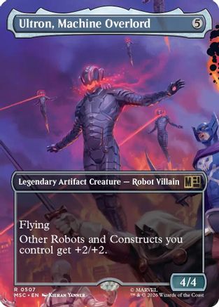 Ultron, Machine Overlord (Borderless) (MSC-507) - Commander: Marvel Super Heroes Foil