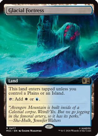 Glacial Fortress (Extended Art) (MSC-477) - Commander: Marvel Super Heroes Foil