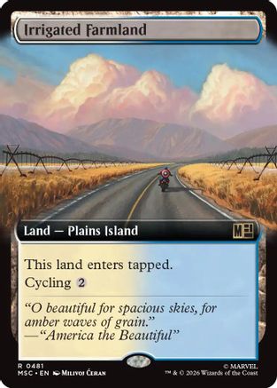 Irrigated Farmland (Extended Art) (MSC-481) - Commander: Marvel Super Heroes