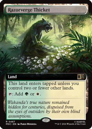 Razorverge Thicket (Extended Art) (MSC-487) - Commander: Marvel Super Heroes