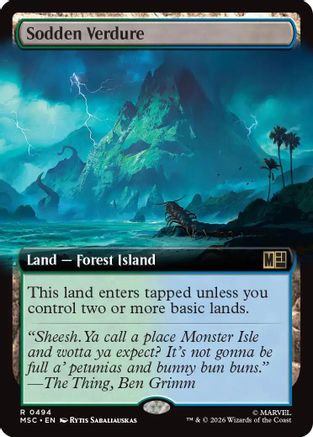 Sodden Verdure (Extended Art) (MSC-494) - Commander: Marvel Super Heroes Foil