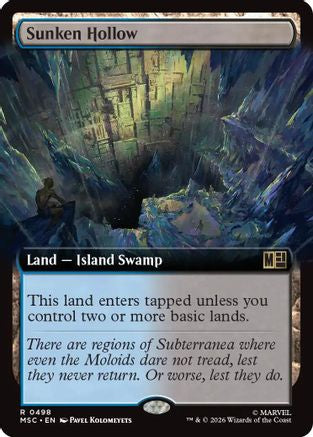 Sunken Hollow (Extended Art) (MSC-498) - Commander: Marvel Super Heroes Foil