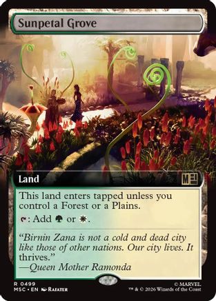 Sunpetal Grove (Extended Art) (MSC-499) - Commander: Marvel Super Heroes