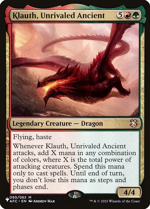 Klauth, Unrivaled Ancient (PLST AFC-50) [The List]