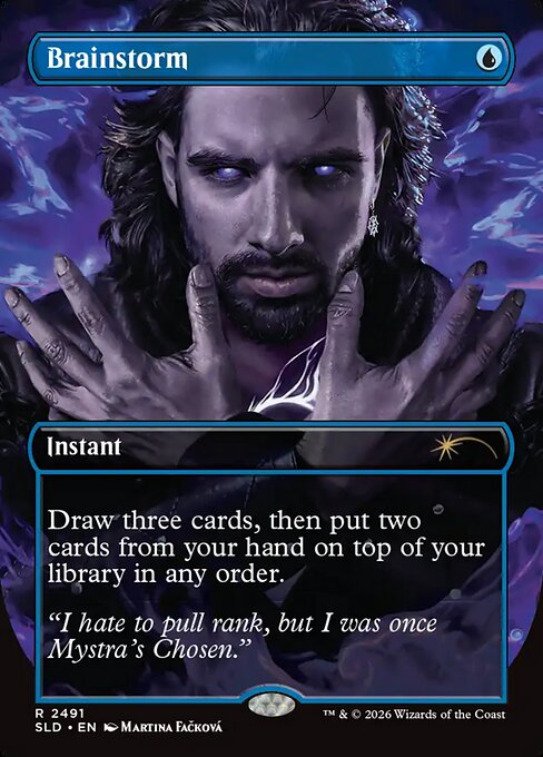 Brainstorm (Borderless) (SLD 2491) [Secret Lair Drop]