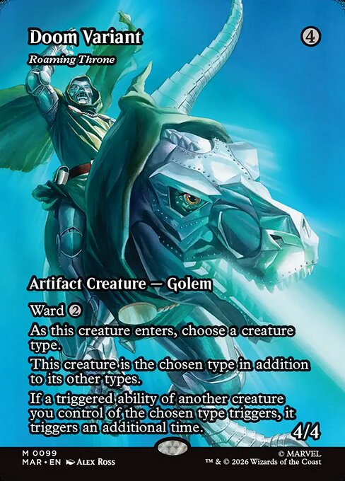 Doom Variant - Roaming Throne (Borderless · Full Art) (MAR 99) [Marvel Universe]