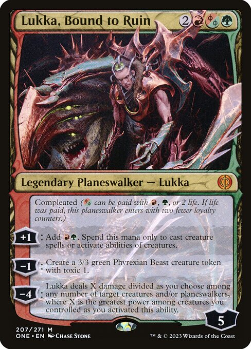 Lukka, Bound to Ruin (ONE 207) [Phyrexia: All Will Be One]
