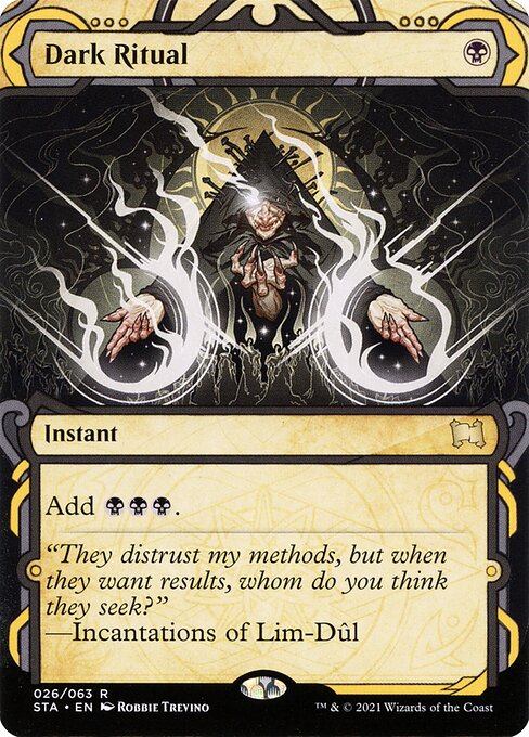 Dark Ritual (Borderless · Showcase) (STA 26) [Strixhaven Mystical Archive]