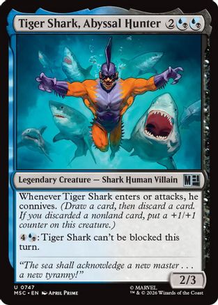 Tiger Shark, Abyssal Hunter (MSC-747) - Commander: Marvel Super Heroes